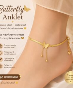 New 21k gold plated Butterfly snake anklet PL-03